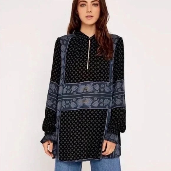Free People Changing Times Floral Print Tunic Size XS - Picture 1 of 7